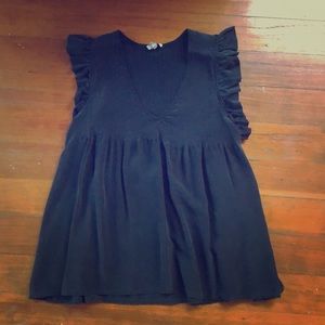 Join silk babydoll blouse